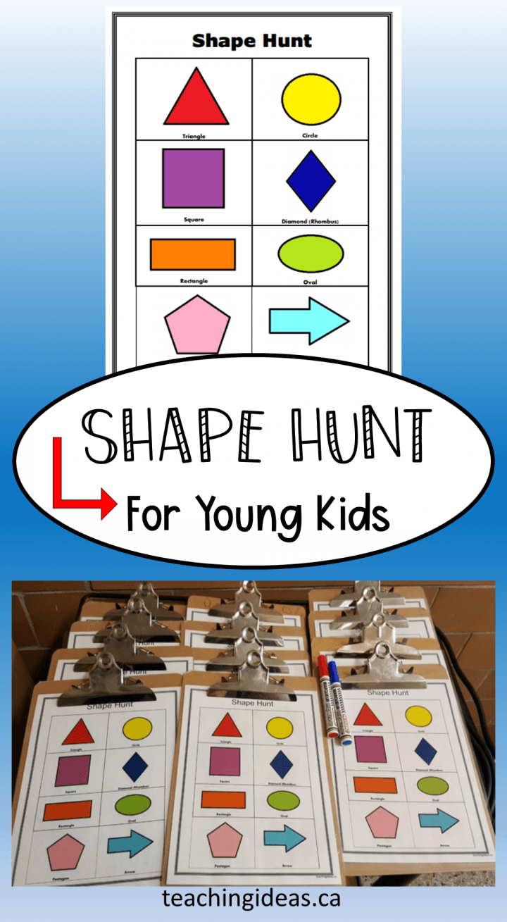 kindergarten worksheet shows a printable sheet with shapes.