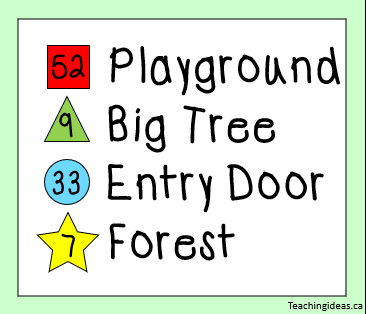 escape room shows a note with four locations.  playground, big tree, entry door and forest.