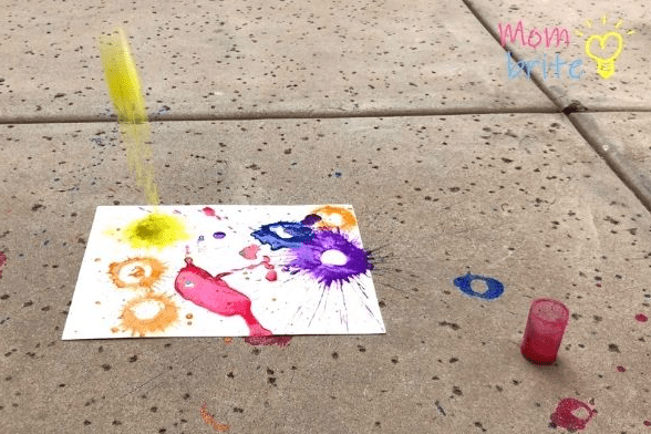 outdoor education shows exploding painting art.