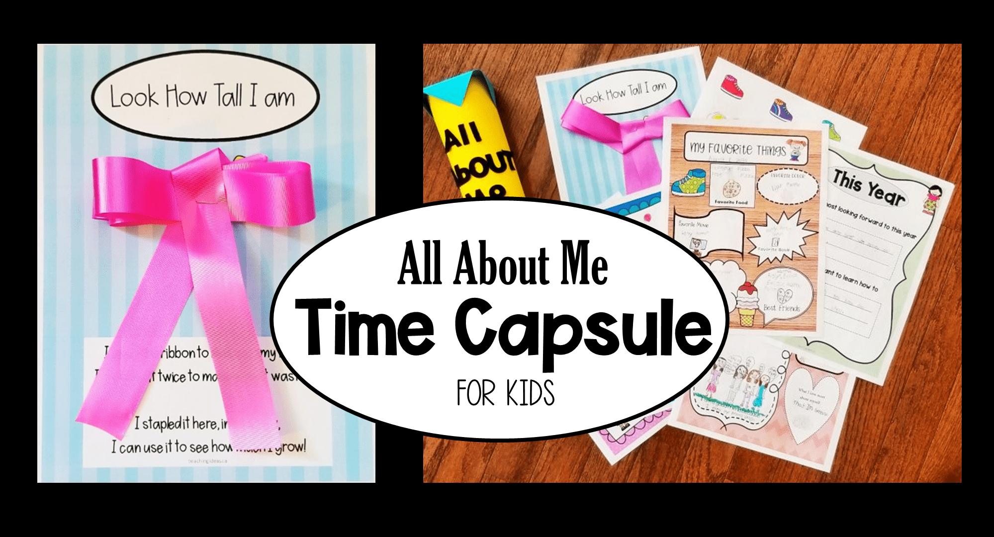 Time Capsule for Kids DIY All About Me Homeschool or InClass