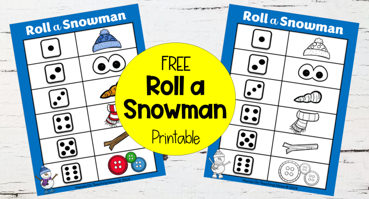 free roll a snowman game shows the free printable worksheets for the game.