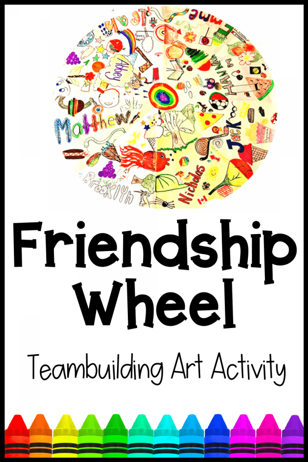 This contains an image of: Best Friendship Wheel Art Project for Kids - Hands-On Teaching Ideas