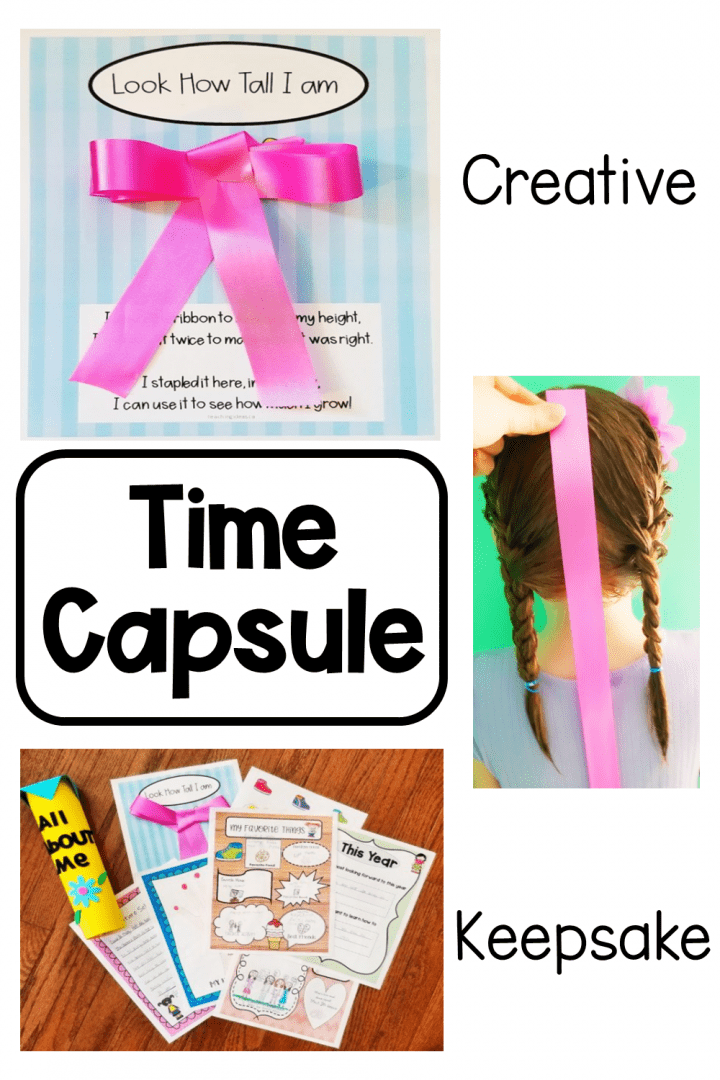 time capsule for kids shows printable pages for back to school ideas.