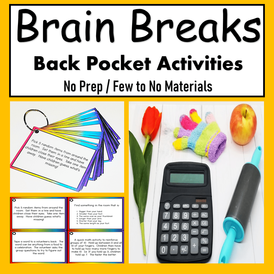 Brain Break Activity Cards - Hands-On Teaching Ideas