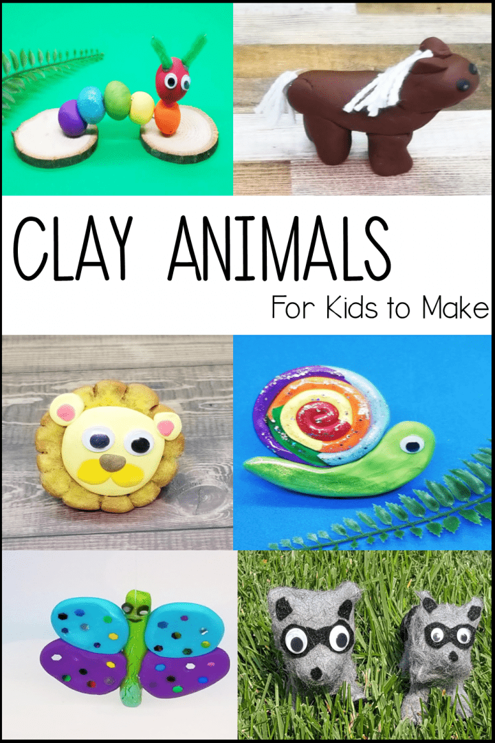 clay animals pinterest image collage of clay animals.