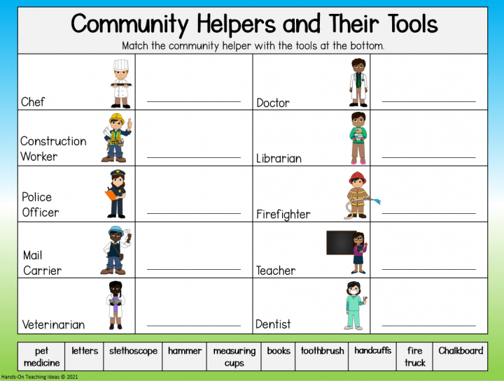 Community Helpers and Their Tools Activity Ideas - Hands-On Activity