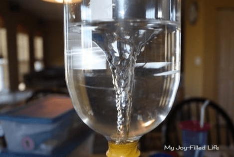 stem for kids shows a bottle with water swirling inside.