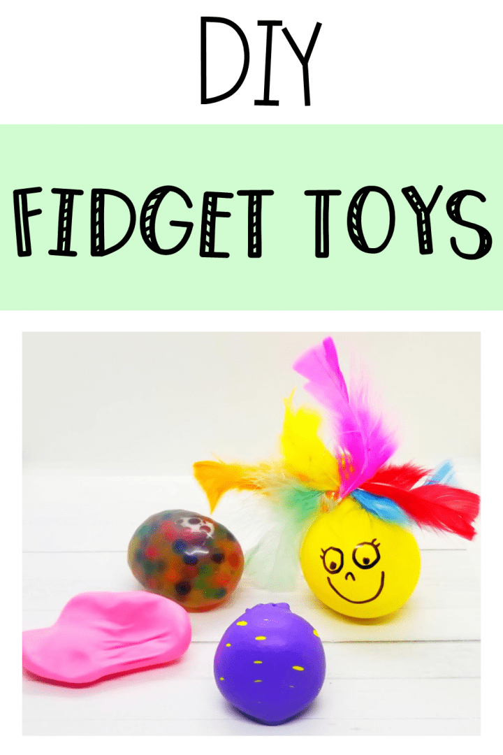 how to make a fidget toy shows a pinterest pin.