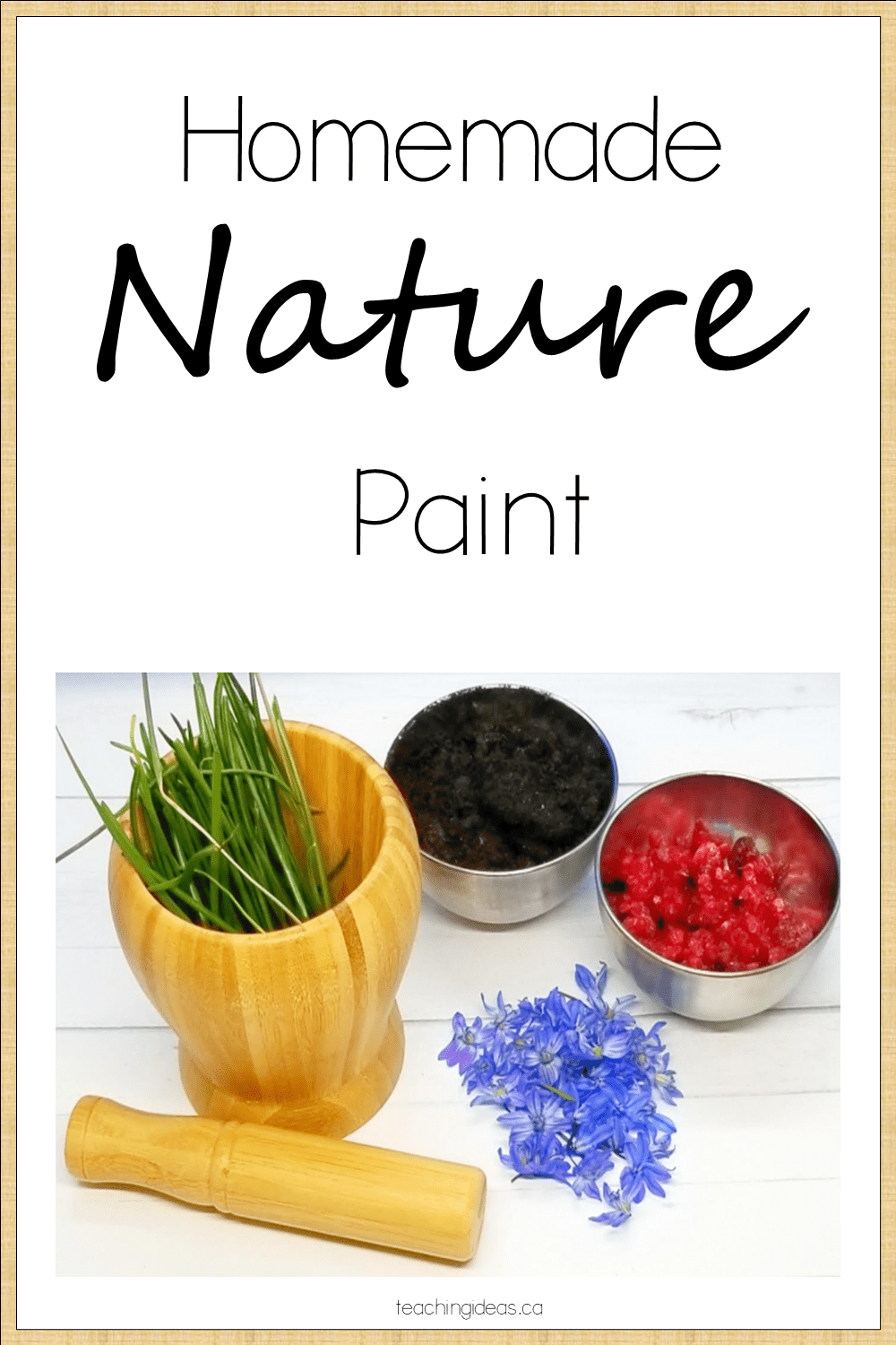 Homemade Paint from Nature for Kids HandsOn Teaching Ideas