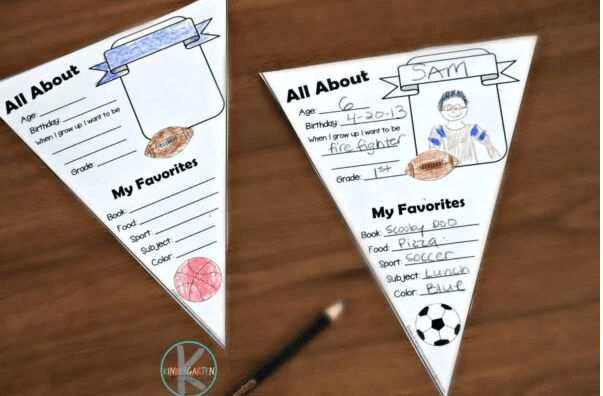first day of school shows printable all about me posters.