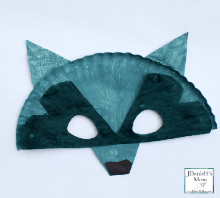 first day of school shows a racoon mask.