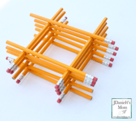 STEM activity shows a stack of pencils.