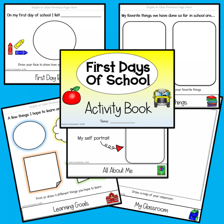 back to school shows a printable back to school booklet.