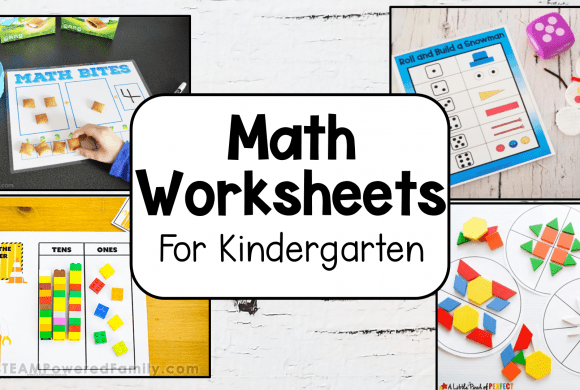 39 Free Math Worksheets for Kindergarten