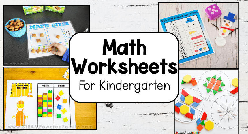 39 Free Math Worksheets for Kindergarten
