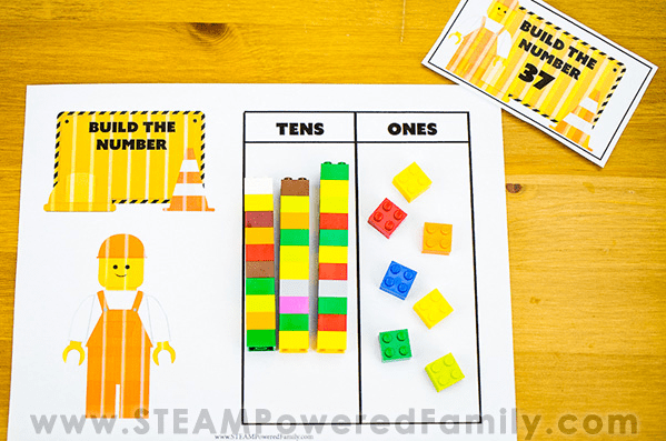 number games shows lego pieces to show certain numbers.