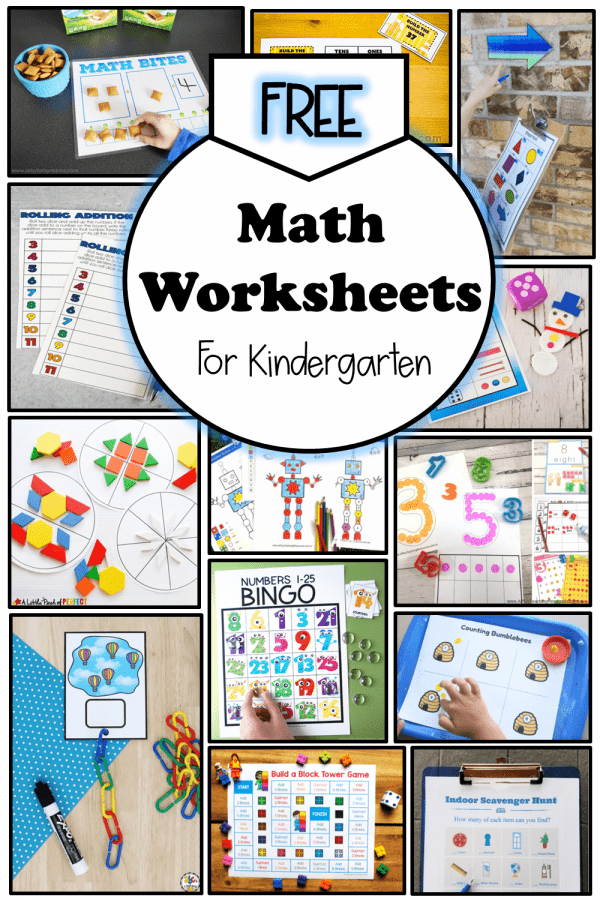 Kindergarten Worksheet and Math Activity