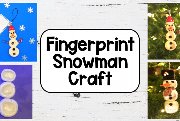 Easy Fingerprint Christmas Craft for Kids
