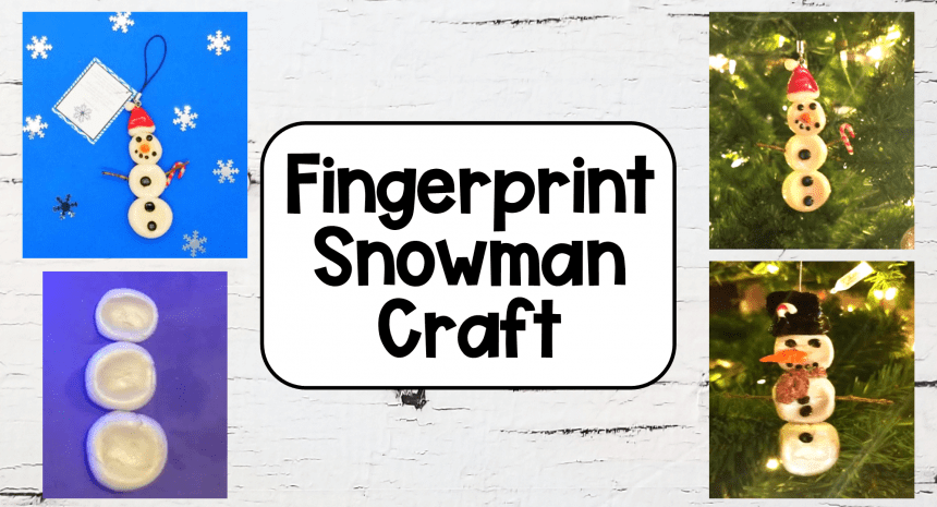 Easy Fingerprint Christmas Craft for Kids
