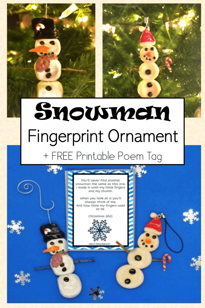 Christmas activities shows a snowman ornament and tag.