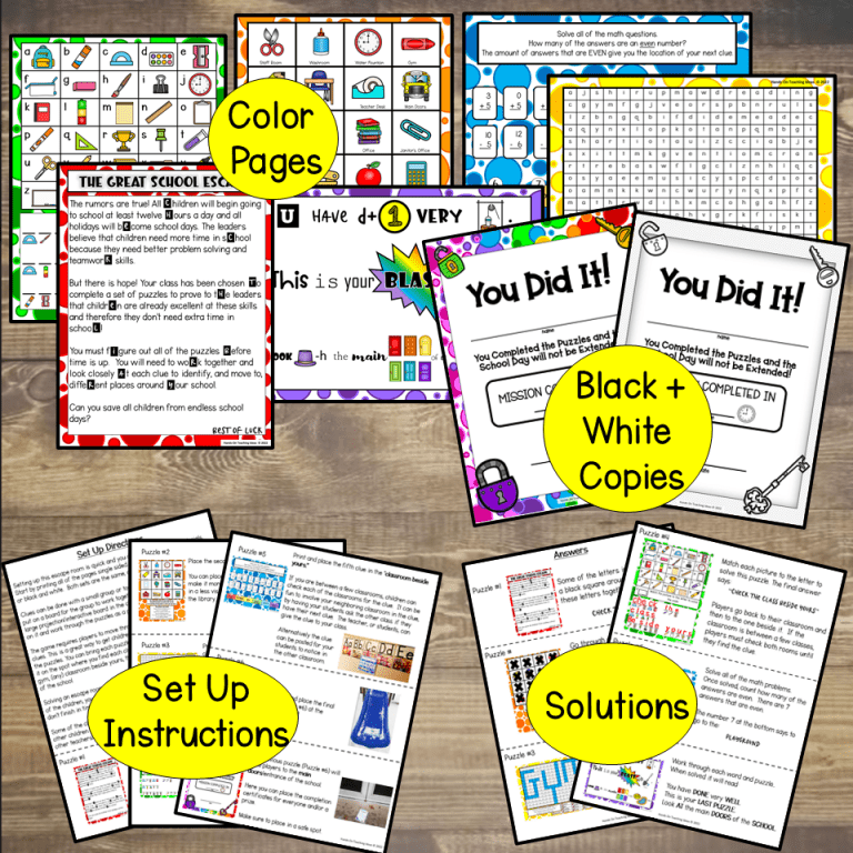 Classroom Escape Room Game - Hands-On Teaching Ideas