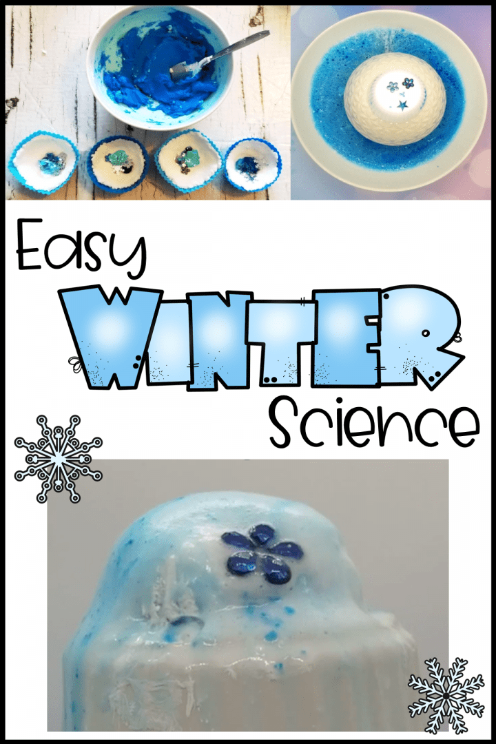 stem activity shows a pin for pinterest including 3 photos.  One with a bowl of blue mix and cupcake liners, bowl with blue liquid and a fizzing white ball with blue.