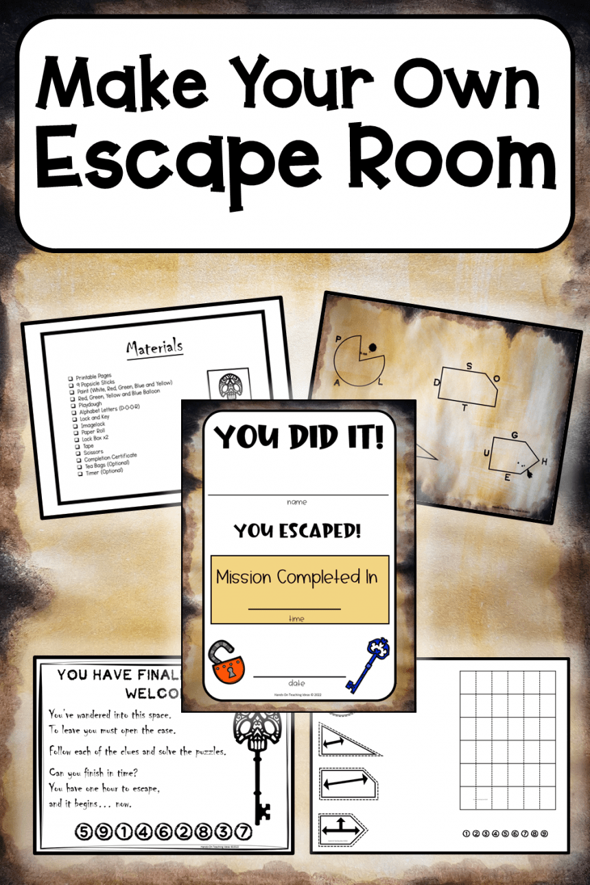 Freebie Make Your Own Escape Room Game Freebie Make Your Own Escape Room Game