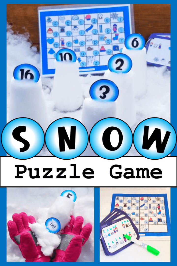 winter outdoor learning activity shows a winter escape room in the snow.