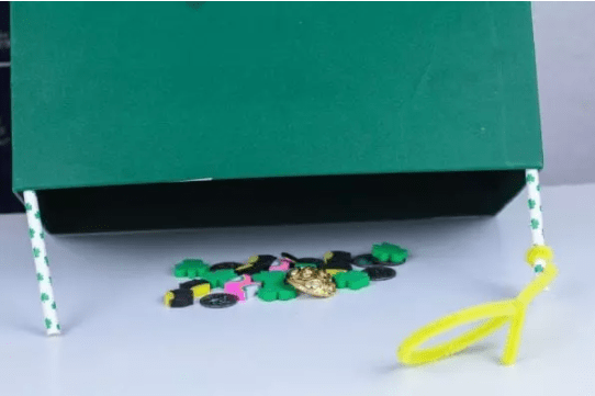 STEM challenge for kids for create a leprechaun trap