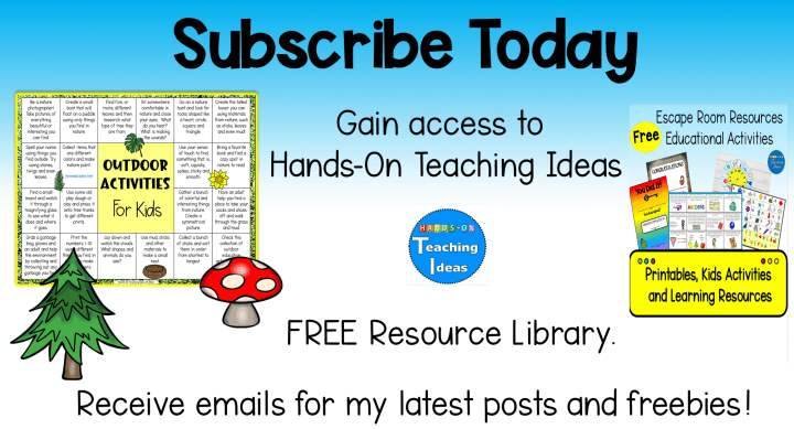 hands on teaching ideas subscribe image