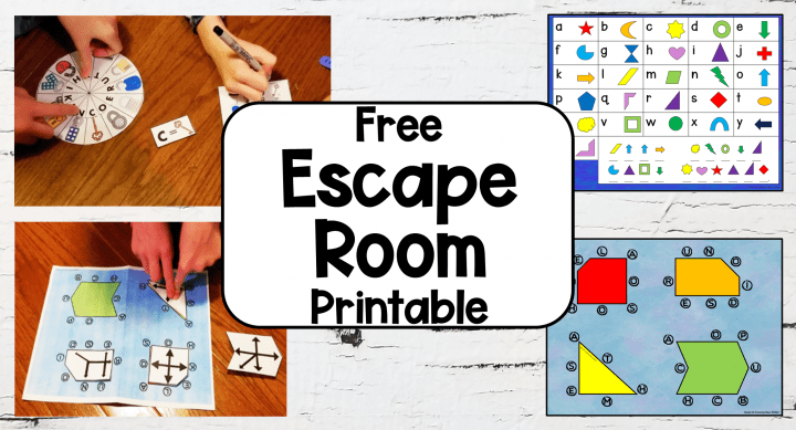 hands on teaching ideas shows a free escape room pintable pages.