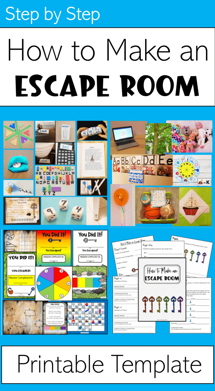 how to make an escape room picture is the pinterest collage image