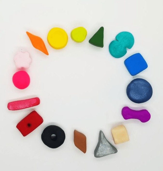 escape room puzzles shows twelve colorful shapes