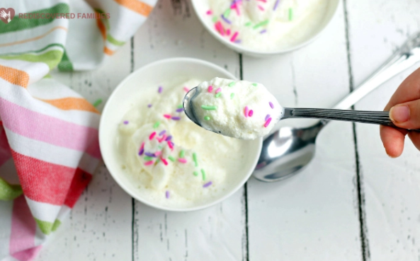 summer stem activity shows white ice cream with sprinkles on top