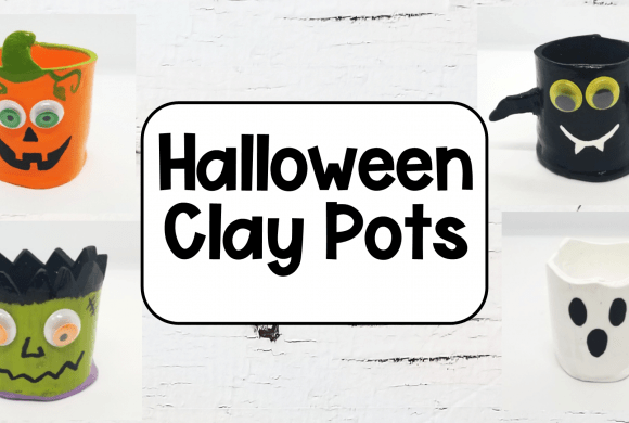 Easy DIY Halloween Clay Pots for Beginners and Kids