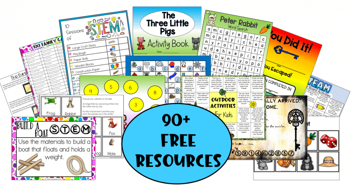 subscribe button shows free printable resources.