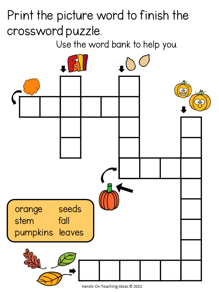 pumpkin investigation crossword.