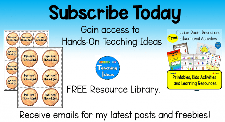 printable resources shows a picture of the printable tags.