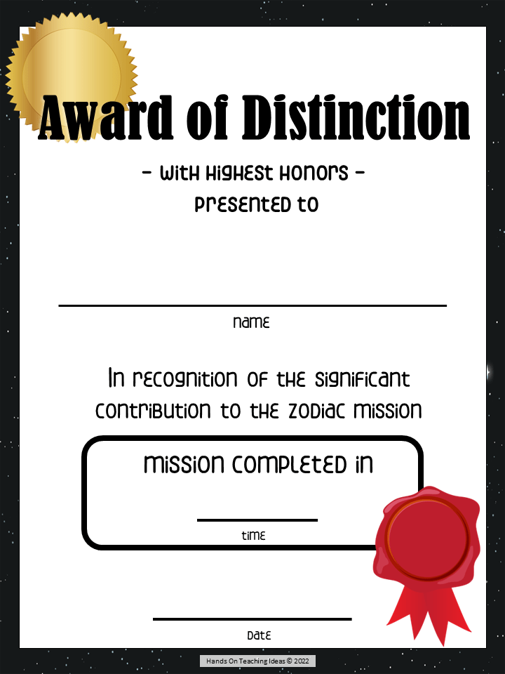 escape room ideas shows a completion certificate.