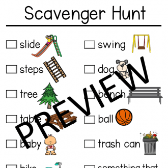 Playground Scavenger Hunt - Hands-On Teaching Ideas