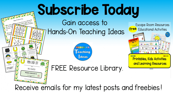hands on teaching ideas subscribe box.