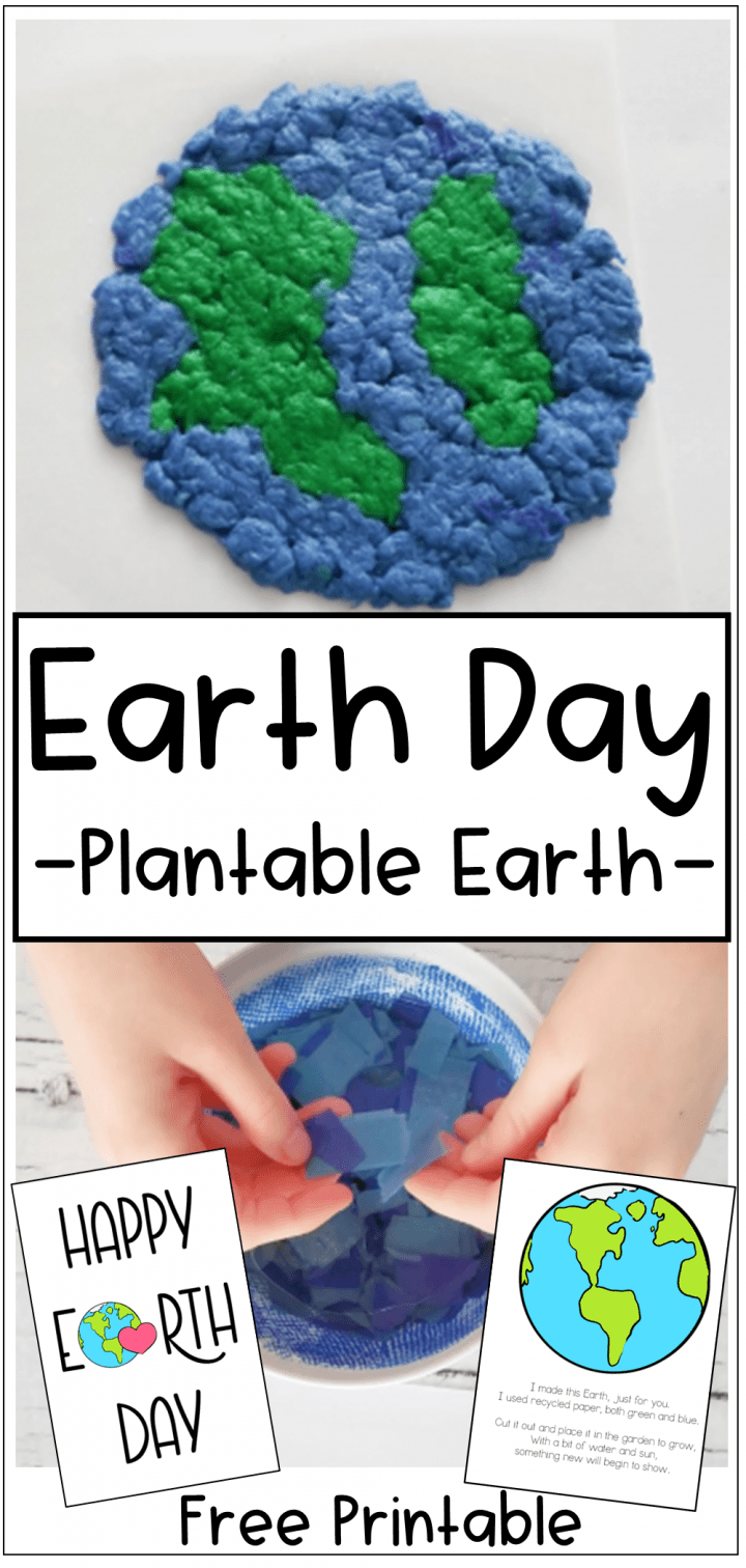 Earth Day Activity shows a Pinterest pin image.