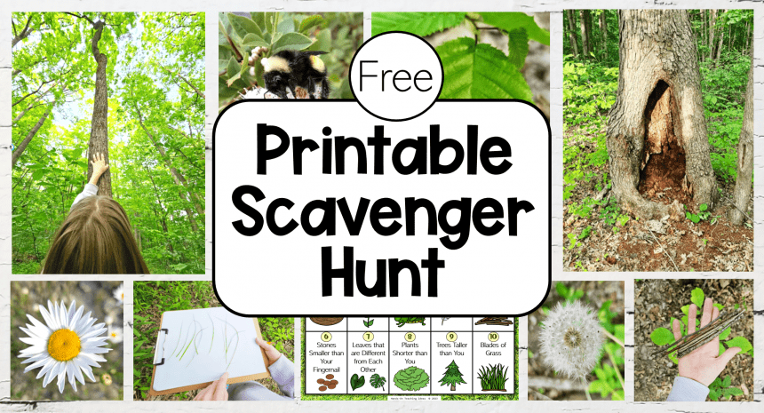 Free Printable Scavenger Hunt for Kids