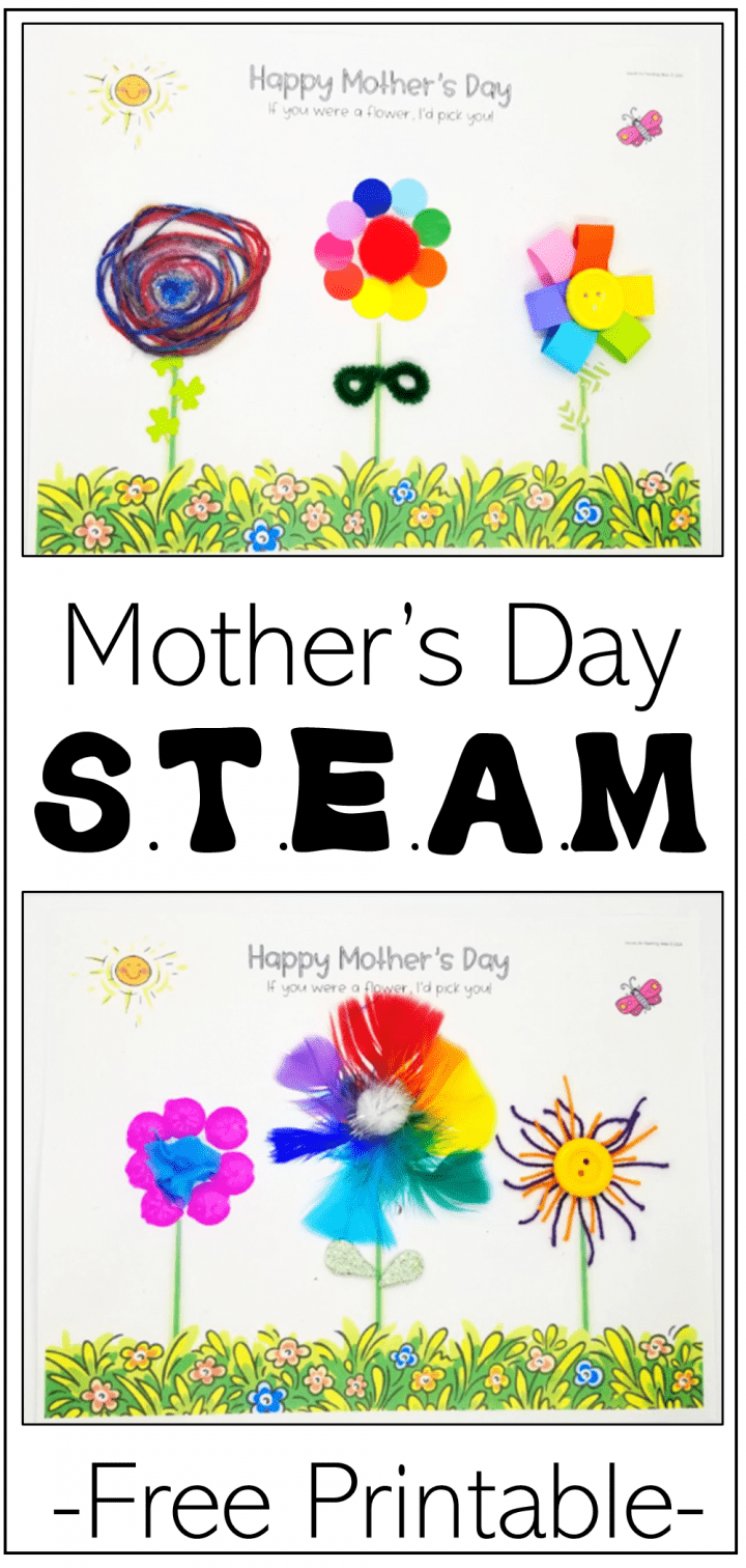 mothers day steam shows a pinterest image of two mothers day cards with flowers.