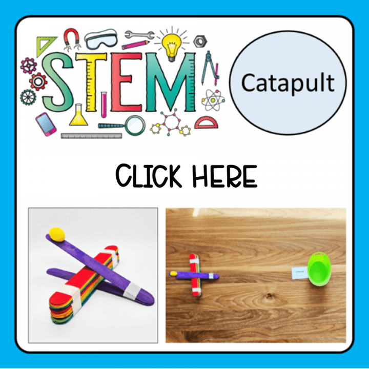 10 exciting STEM activities shows a image for a stem catapult activity.