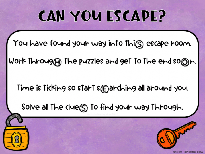free escape room shows a welcome letter that says can you escape?