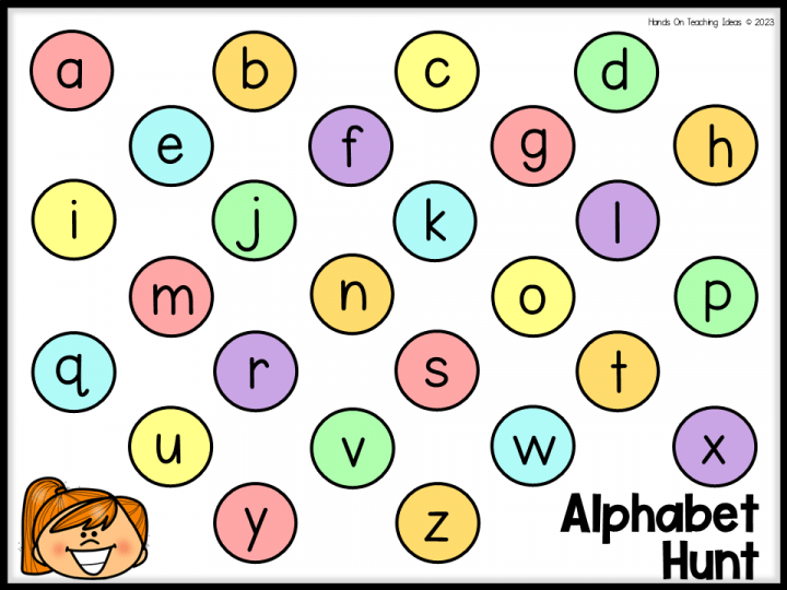 letter games shows a page with all of the letters of the alphabet.