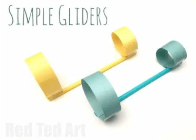 best stem activities for kids shows two gliders made from paper.