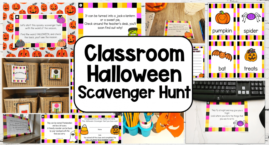 Free Classroom Halloween Scavenger Hunt