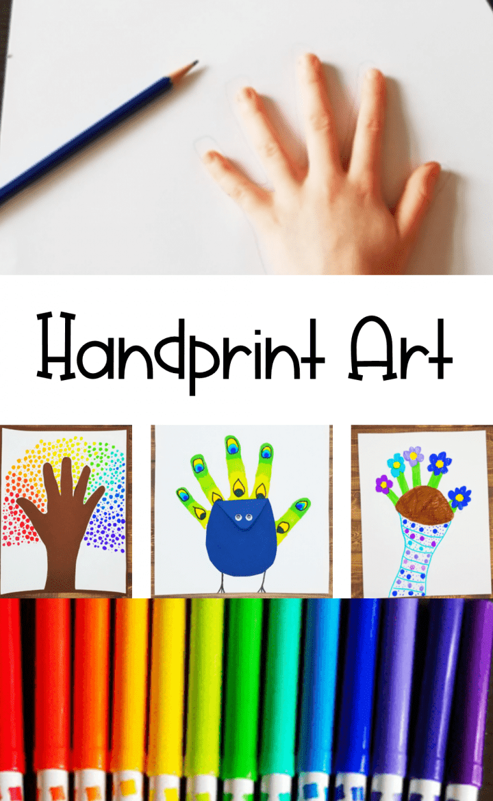 handprint art shows a pinterest image.